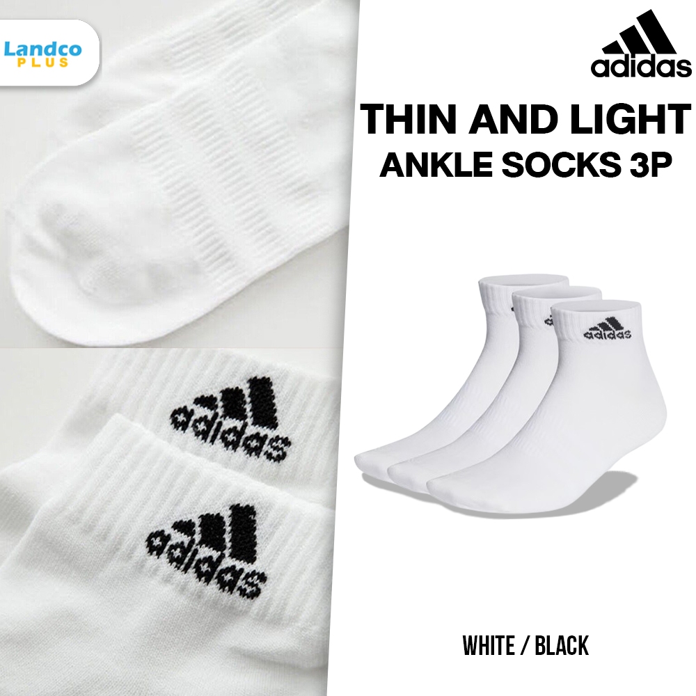 Adidas อาดิดาส ถุงเท้าหุ้มข้อ ถุงเท้าหุ้มข้อบางและเบา ThinAndLight Ankle 3PP HT3468 (แพ็คละ 3 คู่) (500)P