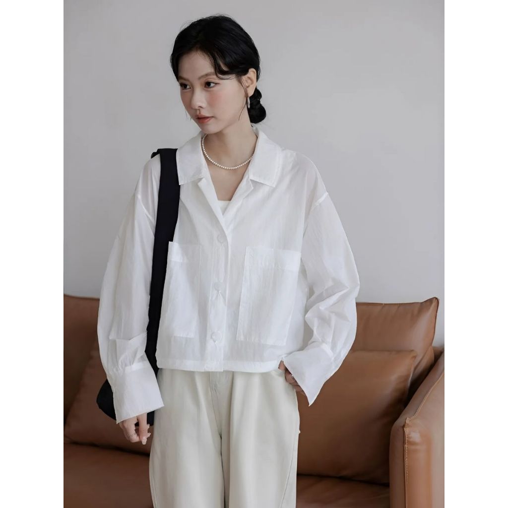 PIPER NYLON  เสื้อคอปกรูดเอวกันฝนไปเปอร์