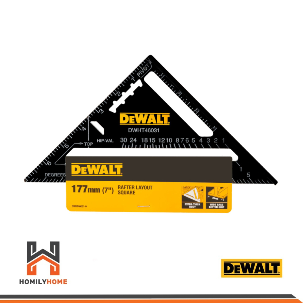 DEWALT ฉากอลูมิเนียม สีดำ 12 นิ้ว รุ่น DWHT46032-0 ขนาด 7 นิ้ว รุ่น DWHT46031-0