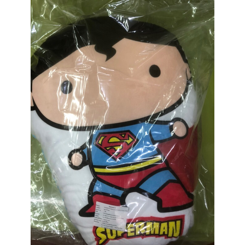 หมอนผ้าห่ม limited edition ลายซุปเปอร์แมน จาก Swensen’s x Justice league Chibi สีฟ้า