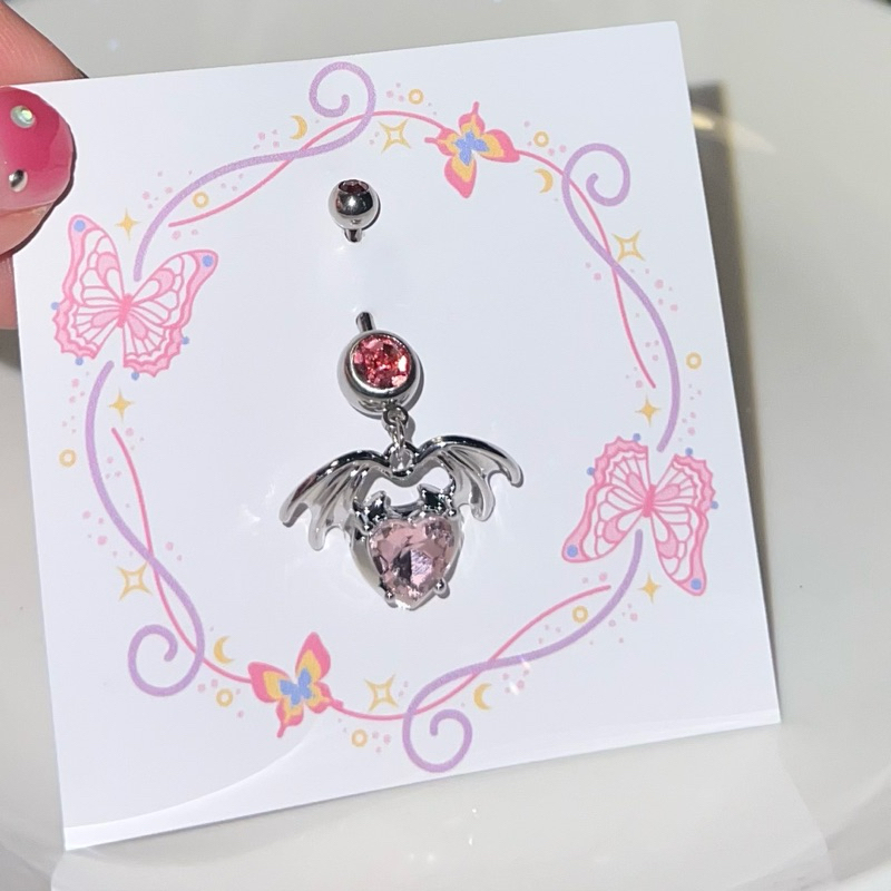 จิวสะดือสแตนเลสแท้ พร้อมส่งจากไทย มี2สีนะคะ