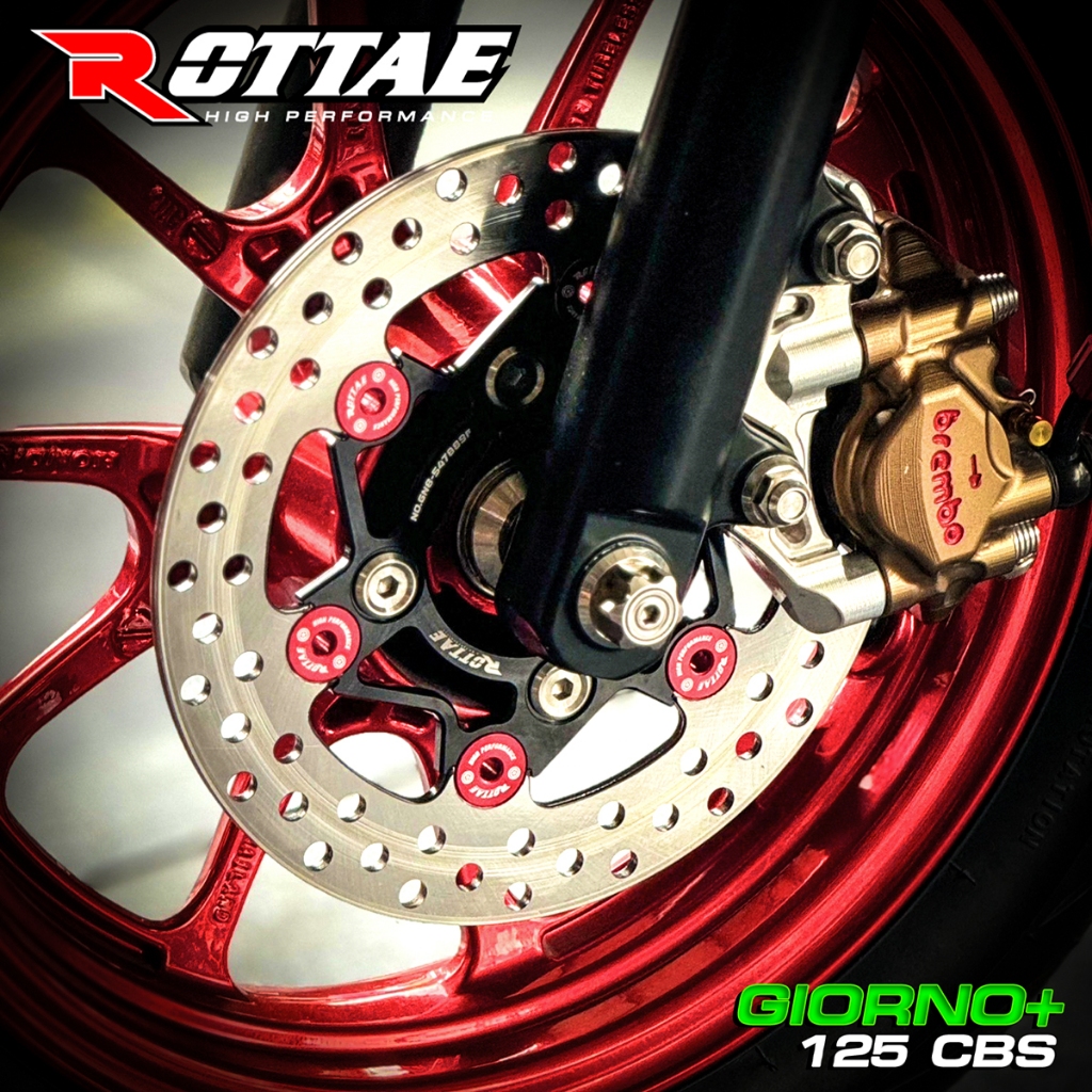 จานดิสเบรคหน้า จานเบรคหน้า จานเบรค ROTTAE ขนาด 190 mm. GIORNO +125 ใส่รุ่น CBS ตัวธรรมดา
