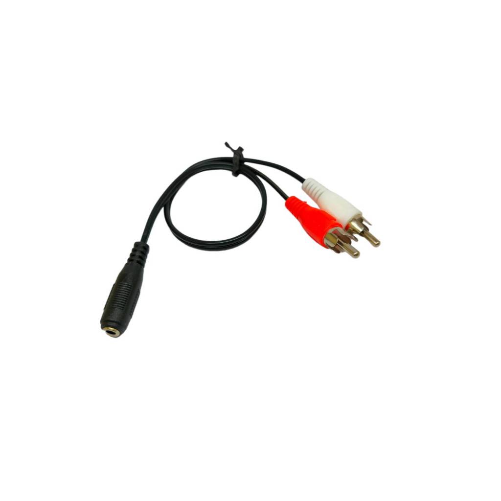 สาย แจ็ค ตัวเมีย 3.5mm  to ปลั๊กตัวผู้ RCA x2 ยาว 30cm