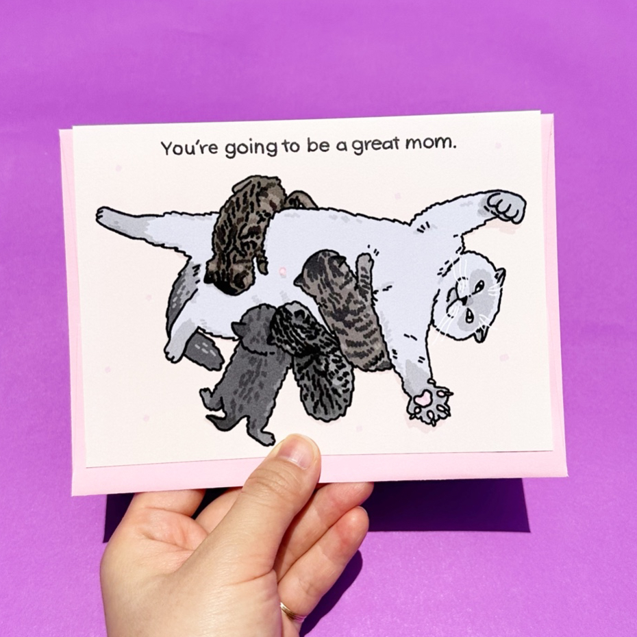 การ์ด You're going to be a great mom อวยพรคุณแม่มือใหม่ น่ารัก การ์ดวันแม่ แสดงความยินดี คลอดลูก | new mother card