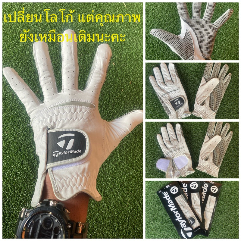 ถุงมือนักกอล์ฟชายTaylormade Genuine Cabbreta leather Golf Gloves with anti-slippery fabric