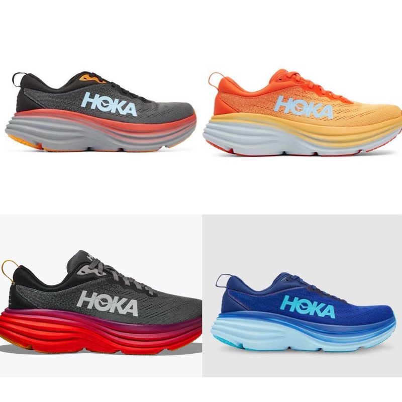 รองเท้าผ้าใบผู้ชาย HOKA BONDI 8 รองเท้าผ้าใบรุ่นสินค้าถ่ายรูปจากสินค้าจริงค่ะมีของพร้อมส่งรองเท้ากีฬา