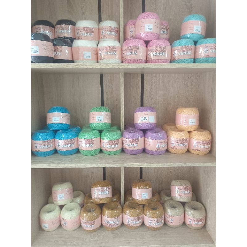 ✨ ด้ายซัมเมอร์ วีนัส เบอร์ 20 (เส้นใหญ่) ขนาด 100 กรัม มีหลายสีให้เลือก ✨