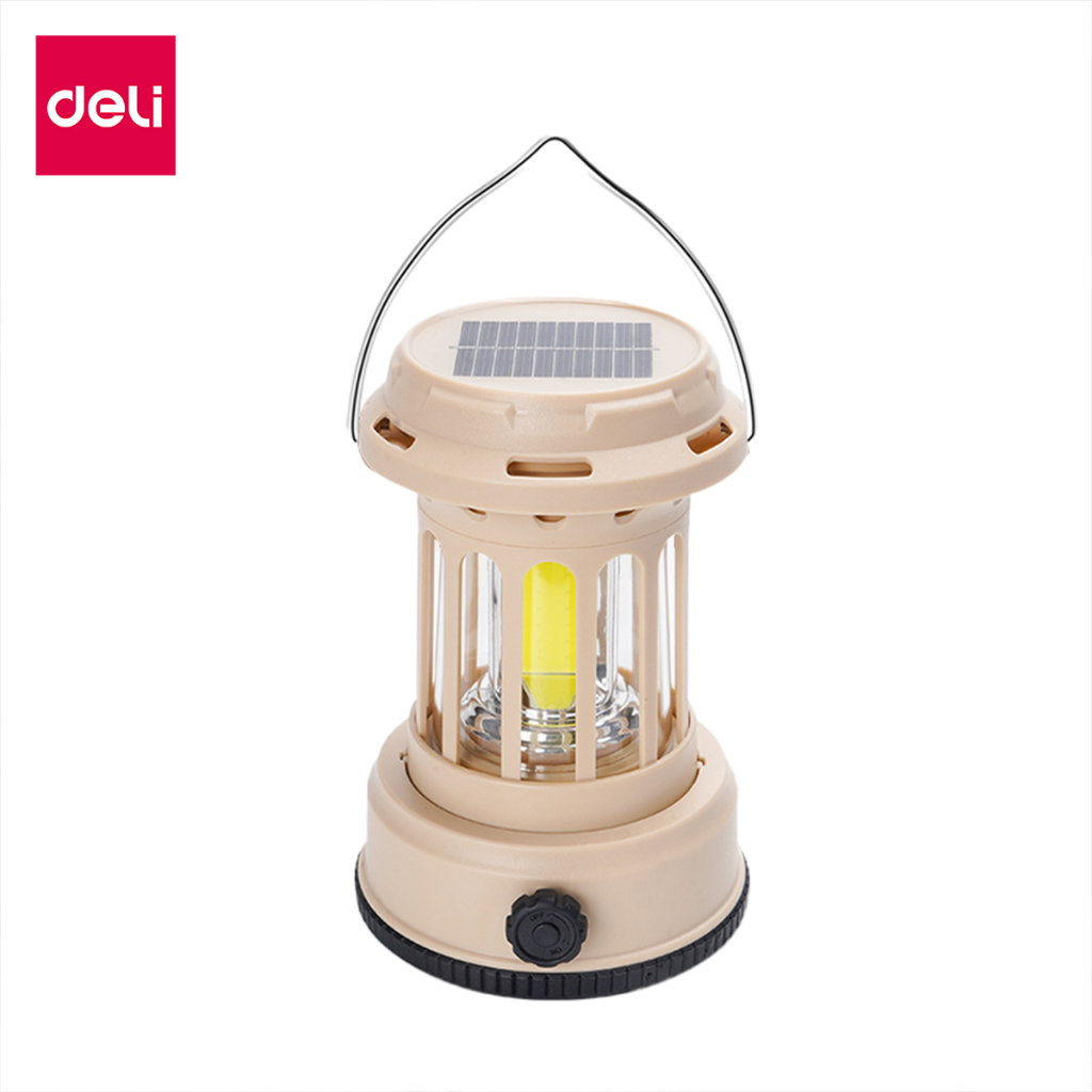 Deli โคมไฟแขวนแคมป์ปิ้ง โคมไฟเต็นท์ LED โคมไฟแคมป์ปิ้ง กันน้ำ ไฟเต็นท์ ชาร์จไฟType C น้ำหนักเบา พกพาสะดวก