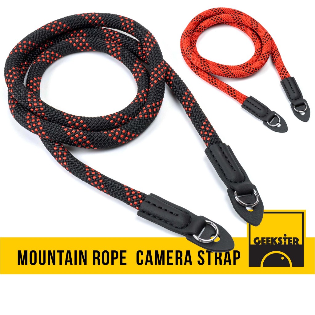 สีหายาก สายคล้องกล้อง เชือกปีนเขา คล้องคอ ( Leica Style Camera Mountain Rope Strap สายคล้อง สาย กล้อง )