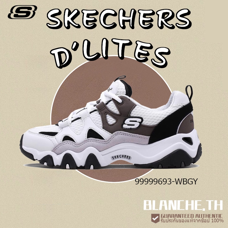 [ของแท้100%] SKECHERS D'LITES 99999693-WBGY Sneaker