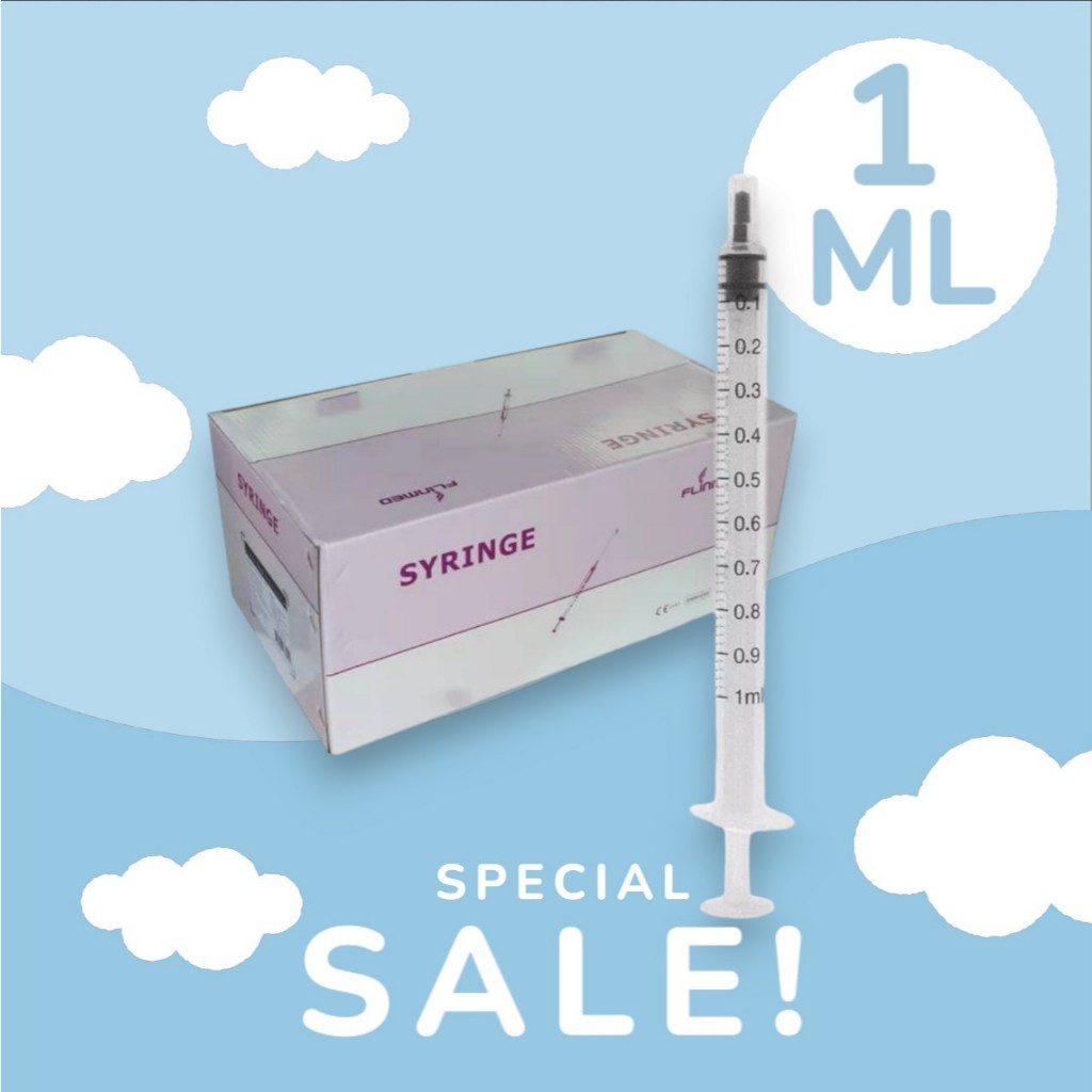 ไซริ้งค์ กระบอกฉีดยา แบบไม่มีเข็ม ขนาด 1,2,3,5,10,20 ml (จำนวน 1 กล่อง) ** ออกใบกำกับภาษีได้ **