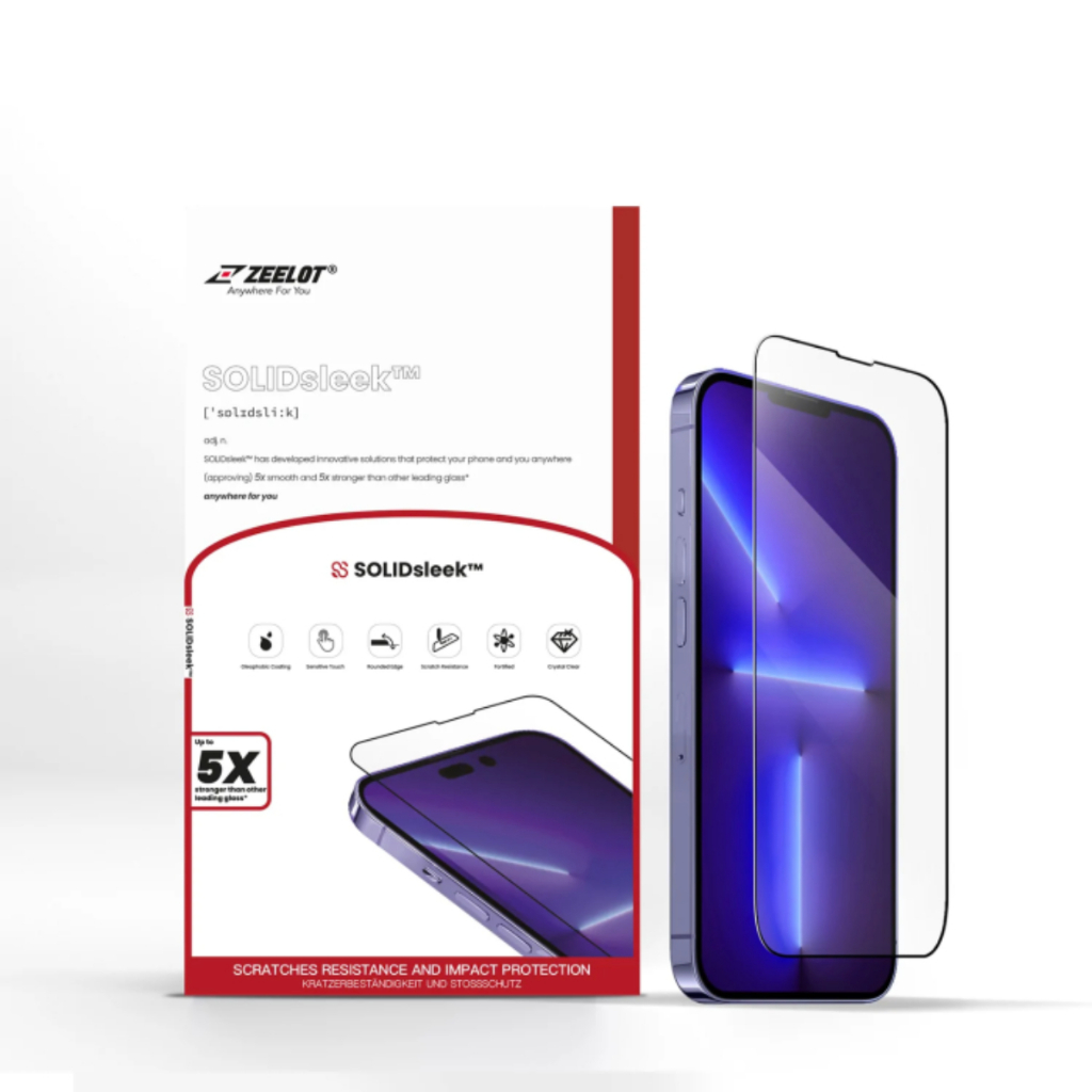 ZEELOT - SolidSleek Retina Clear  ฟิล์มกระจกใสสำหรับ iPhone 14 Series