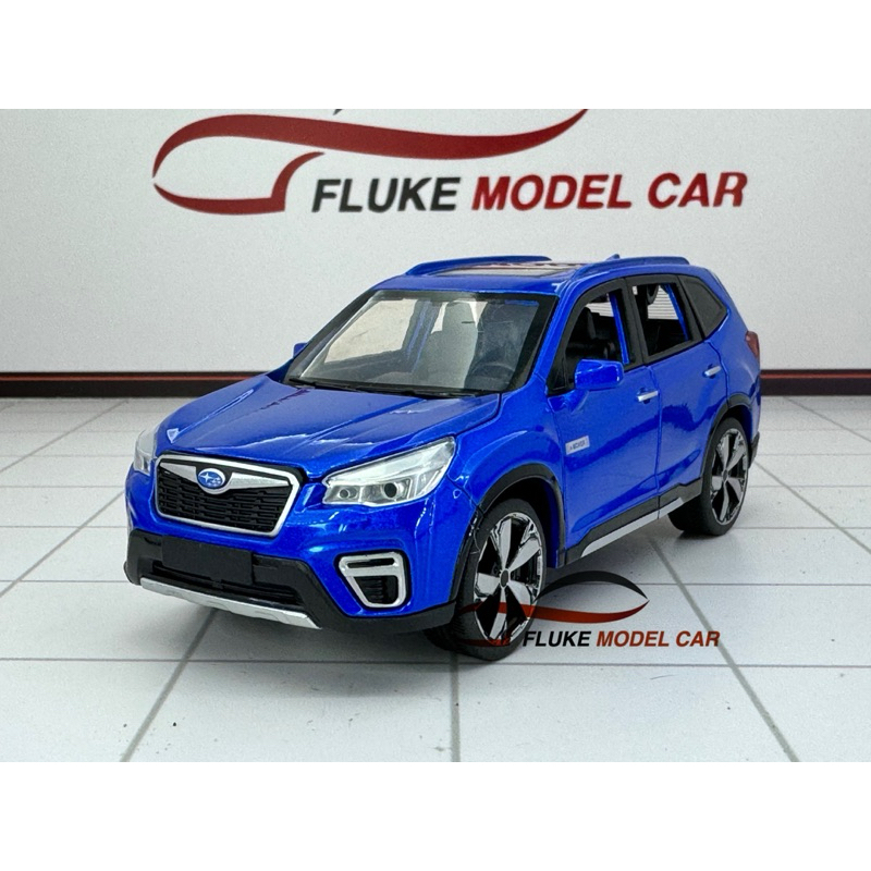 [ มีส่งแบบด่วน ] โมเดลรถ Subaru Forester 1:30 มีไฟ มีเสียง มีฐาน โมเดลรถเหล็ก เทียบเท่า 1:32