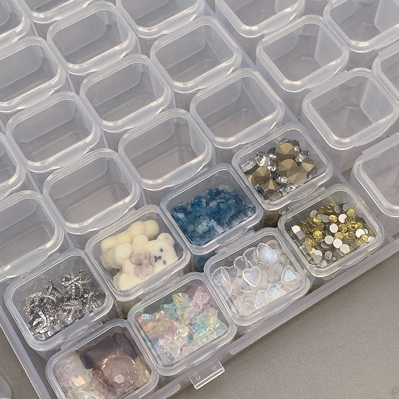 กล่องแยกอะไหล่ติดเล็บ กล่องแยกชิ้นส่วนเล็กๆ มี 28 ช่อง - รูปที่ 3