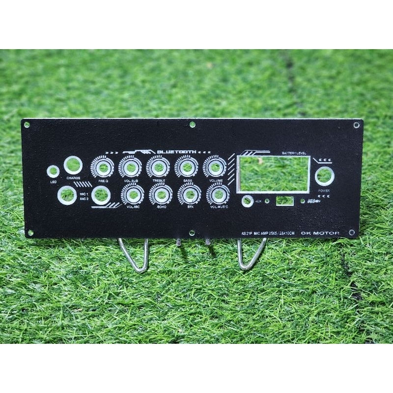 แผ่นเพลท รุ่น ZK-AS21P +ไมค์AMP อะคริลิค ตู้บลูทูธ DIY ใส่ไฟได้ วัดแบตดิจิตอล เพลทตู้ลำโพง รุ่นAS21P