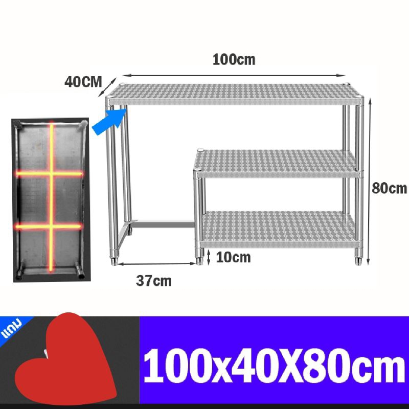ชั้นวางของในครัว🔥รุ่นมีลาย🔥เพิ่งจะสแตนเลสกันสนิมรับประกันใช้งานยาวนาน ชั้นวางของในห้องครัวXCHENG