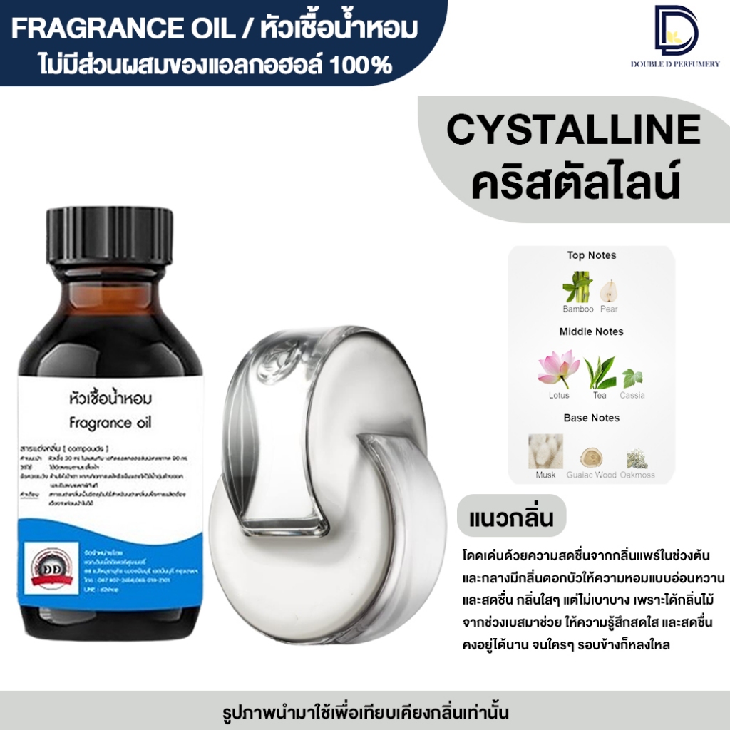 หัวเชื้อน้ำหอม กลิ่น ออมเนีย ขาว คริสตัลไลน์ (OMNIA CYSTAL LIGHT)