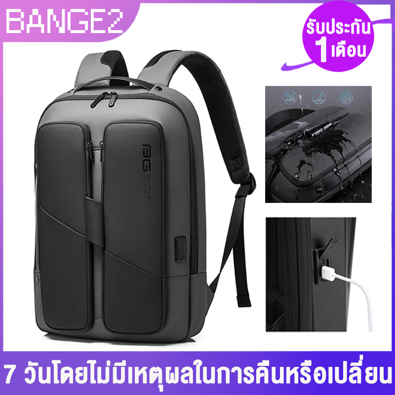 BANGE กระเป๋าเป้สะพายหลังแล็ปท็อปกันน้ำกันขโมยสำหรับผู้ชาย,ใหม่ขนาด15.6นิ้วกระเป๋าเป้ธุรกิจทำงานประจำวัน