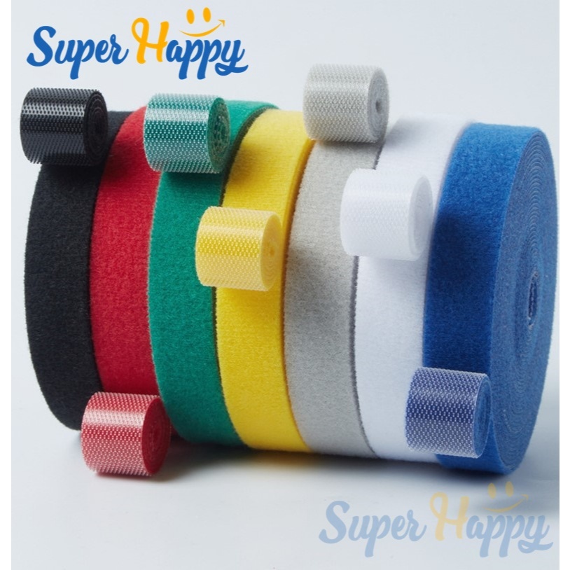 เทปตีนตุ๊กแก ( ยาว 5 เมตร ) ขนาด 10/12 mm สำหรับจัดระเบียบสายเคเบิลและสายไฟ Velco Tape