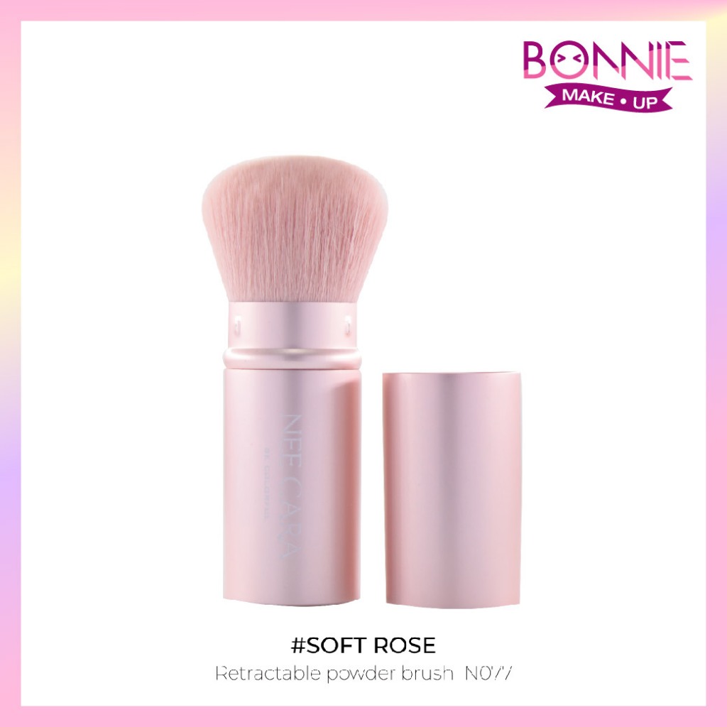 นีคาร่า N077 แปรงแต่งหน้า ปัดแก้ม แบบพกพา ของแท้100%NEE CARA UNICORN RETRACTABLE POWDER BRUSH
