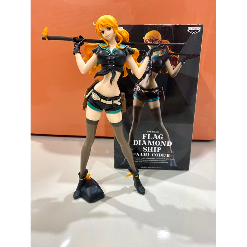 Figure Model NAMI one piece Flag Diamond Ship NAMI Code B ฟิกเกอร์ นามิ วันพีช สวย แกะจากมือ 1