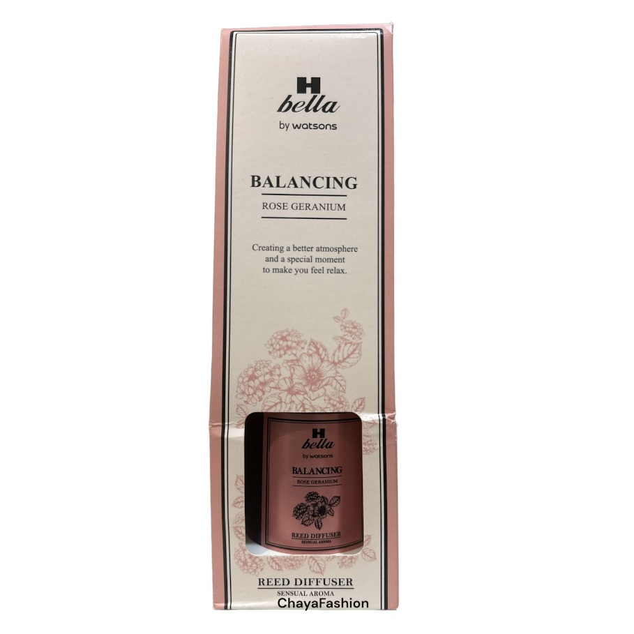 *SALE* Bella by Watsons เอชเบลล่าบาลานซิ่ง โรสเจราเนียม หรีดดิฟฟิวเซอร์ 140มล. *รายละเอียดด้านใน*