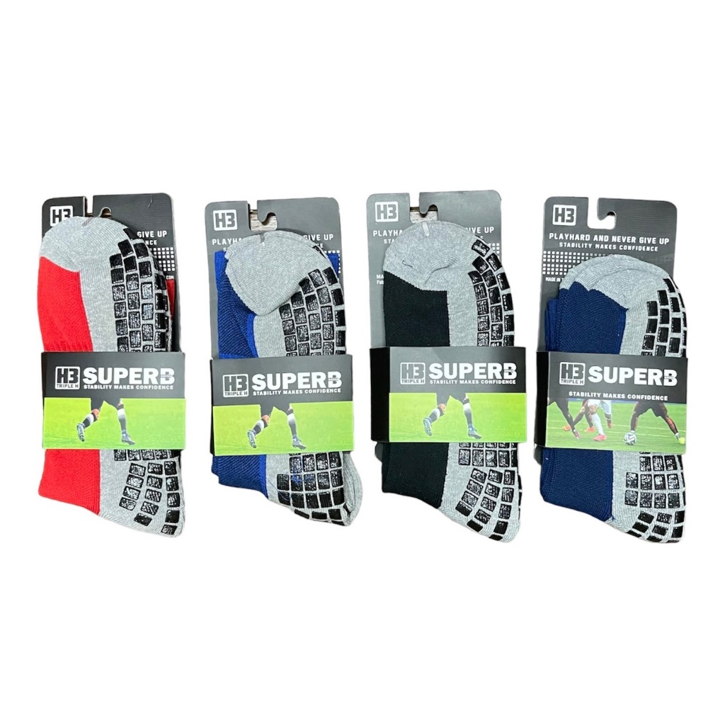 H3Sport ถุงเท้ากันลื่นเเบบครึ่งเเข้ง H3 SuperB ราคาคู่ละ250บาท