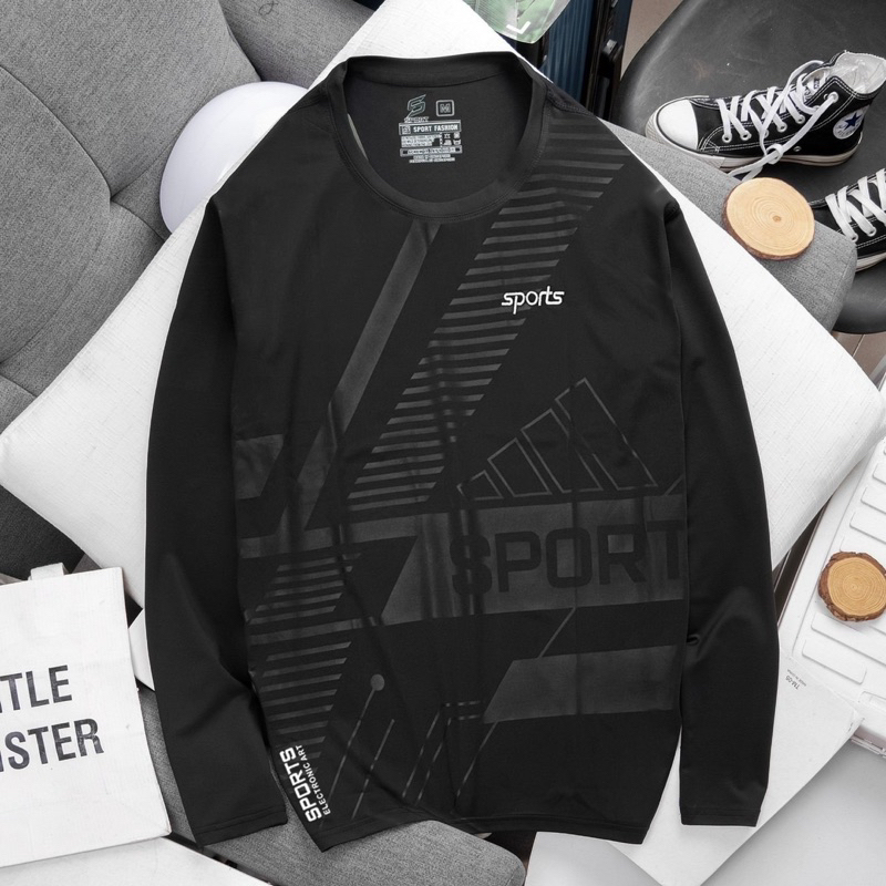 พร้อมส่ง! เสื้อกีฬาแขนยาว SPORTS เสื้อบอลแขนยาว เสื้อสปอร์ต มีครบไซด์ผ้านิ่มใส่สบายใส่ออกกำลังกาย ระบายความร้อนได้ดี
