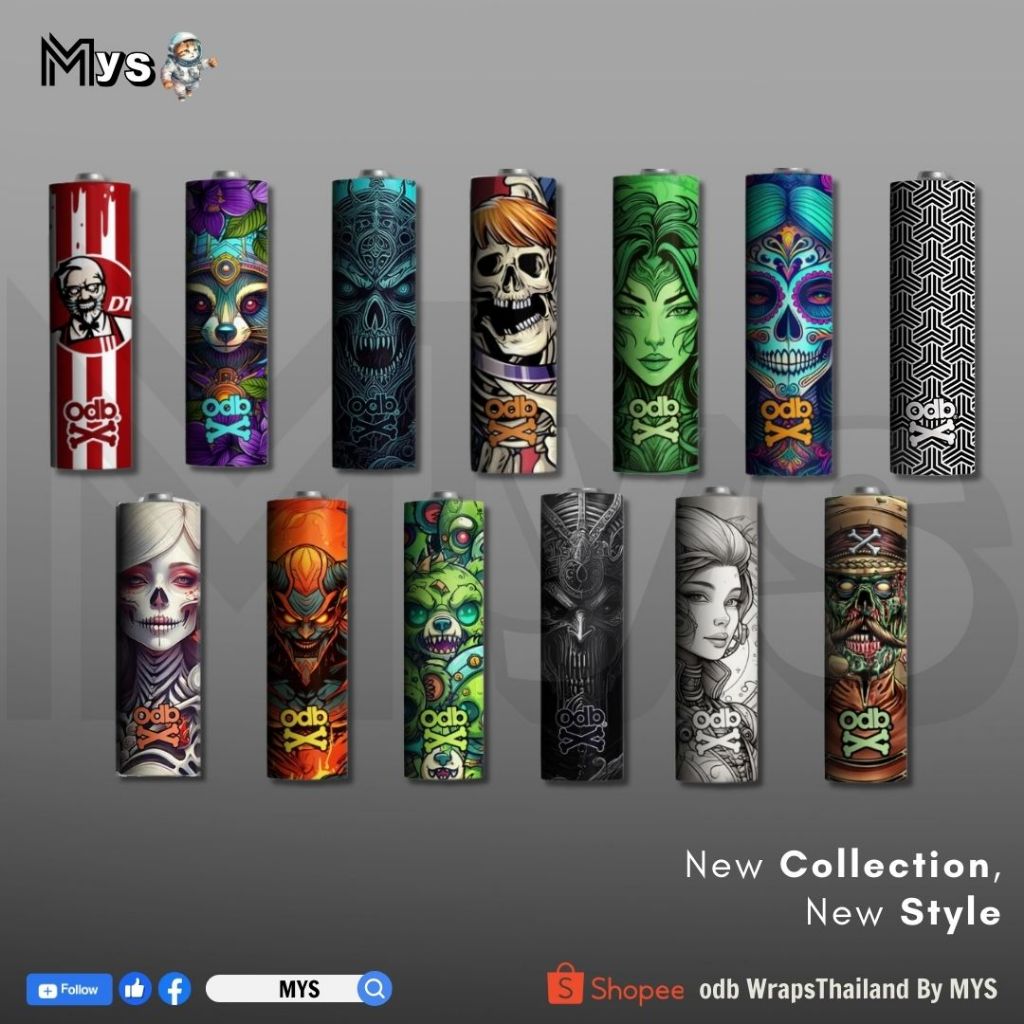 (สินค้าเข้าใหม่) ปลอกถ่าน 18650 ODB WRAPS ของแท้ 100%