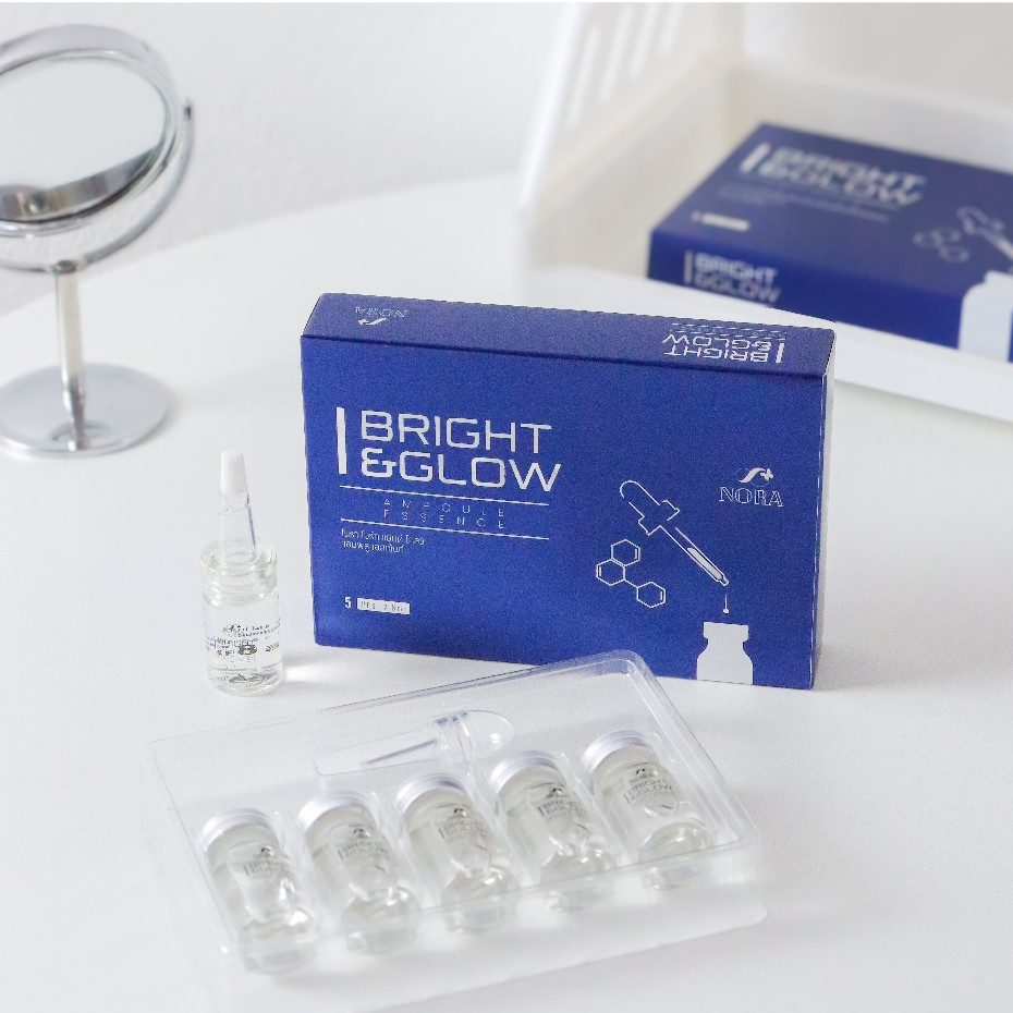 Nora Bright & Glow Ampoule Essence แอมพลู โนร่า