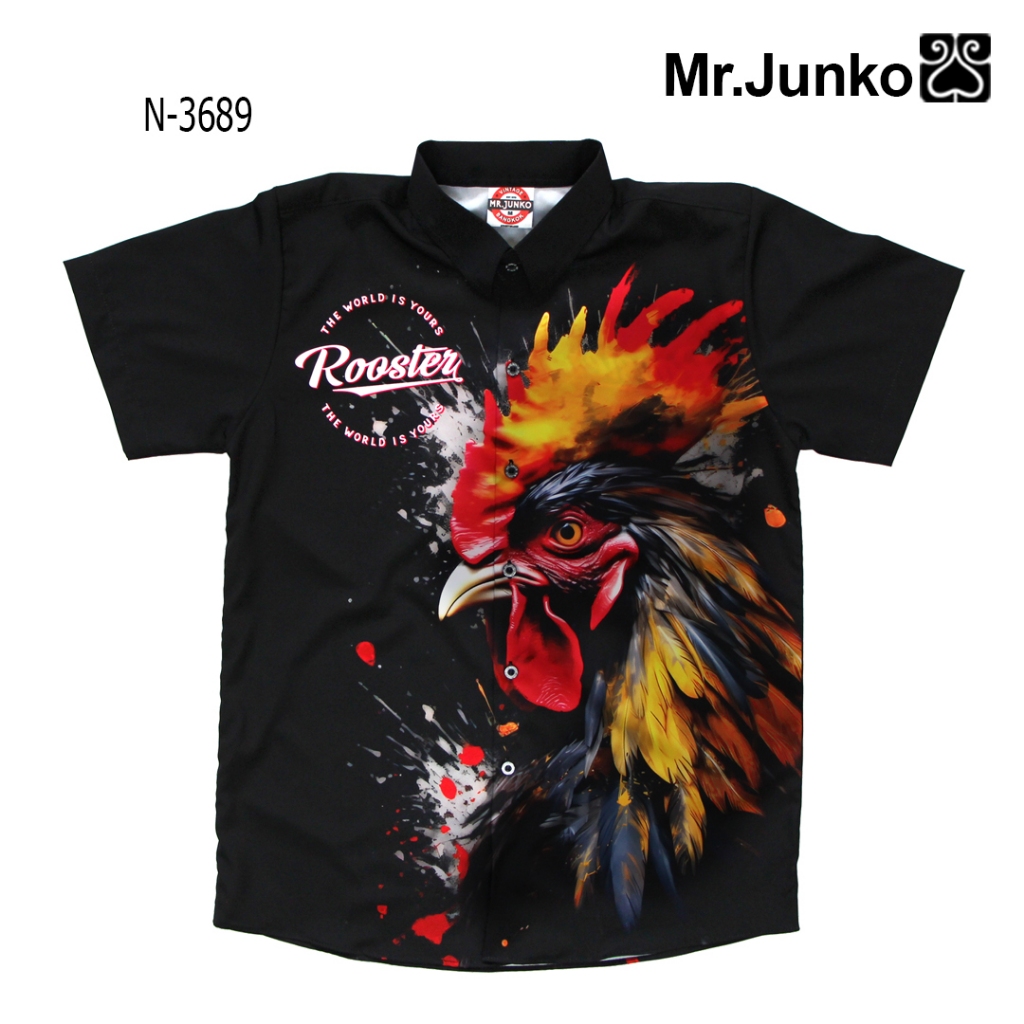 ส่งฟรี เสื้อเชิ้ต งานต่อลาย Mr-Junko ผ้านิ่มใส่สบายไม่ร้อน N-3689