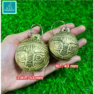 กระดิ่งทองเหลืองพร้อมห่วง ไซส์ XS-2XL กระดิ่งสุนัขสียงใสดังกังวาน กระดิ่งแมว ใช้ห้อยคอ ใช้กับปลอกคอได้ทุกชนิด