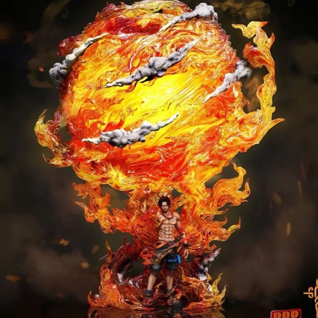 One Piece Ace GK รูปแอนิเมะรูปปั้นเครื่องประดับโมเดลอินเทรนด์