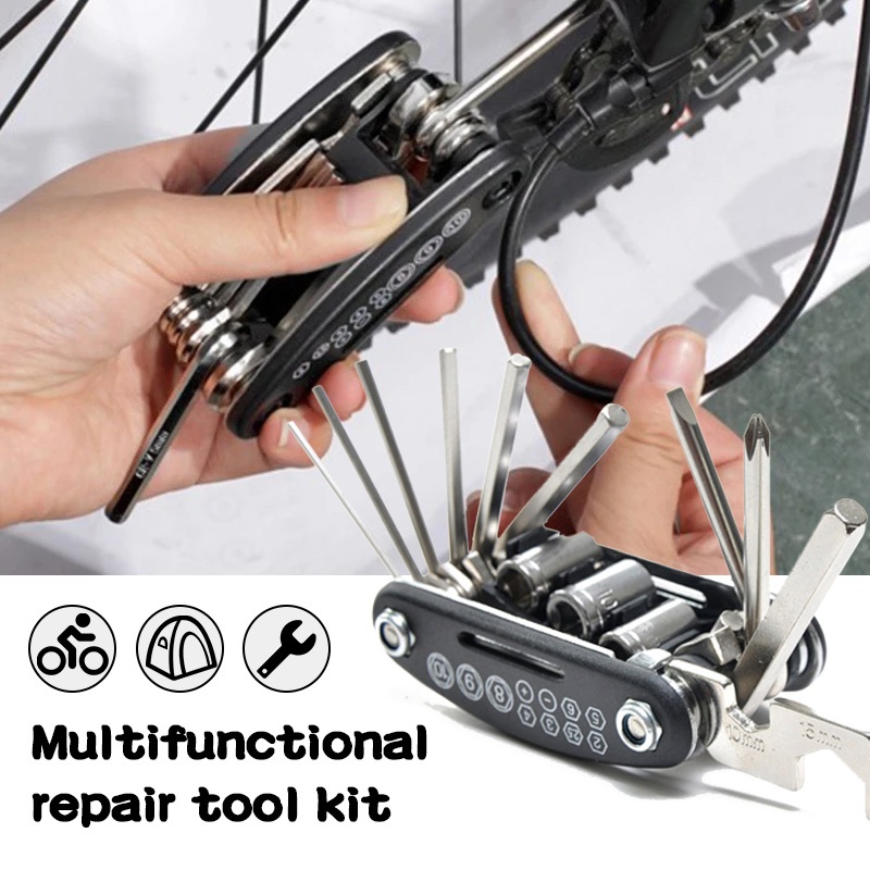 ชุดเครื่องมือซ่อมจักรยาน Bike Repair Tool Kit 16 in 1 เครื่องมือซ่อมจักรยาน ชุดซ่อมเอนกประสงค์