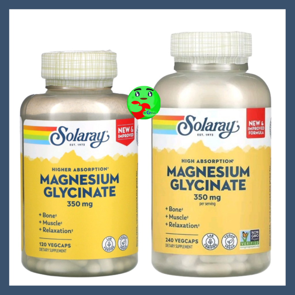 Solaray, High Absorption Magnesium Glycinate, 350 mg, 120-240 VegCaps (Exp. 02/28)