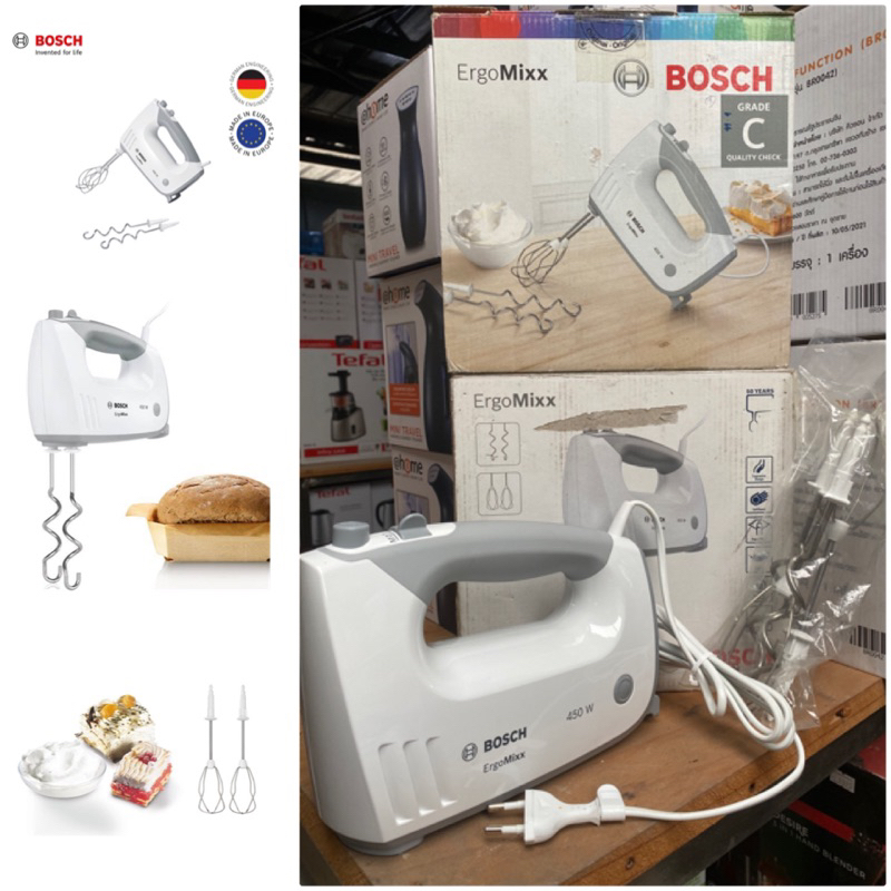 BOSCH เครื่องผสมอาหาร รุ่น MFQ36400 (450 วัตต์) ‼️สินค้ามือ 1 เกรด B-C กล่องไม่สวยงาม ตัวเตรื่องใหม่