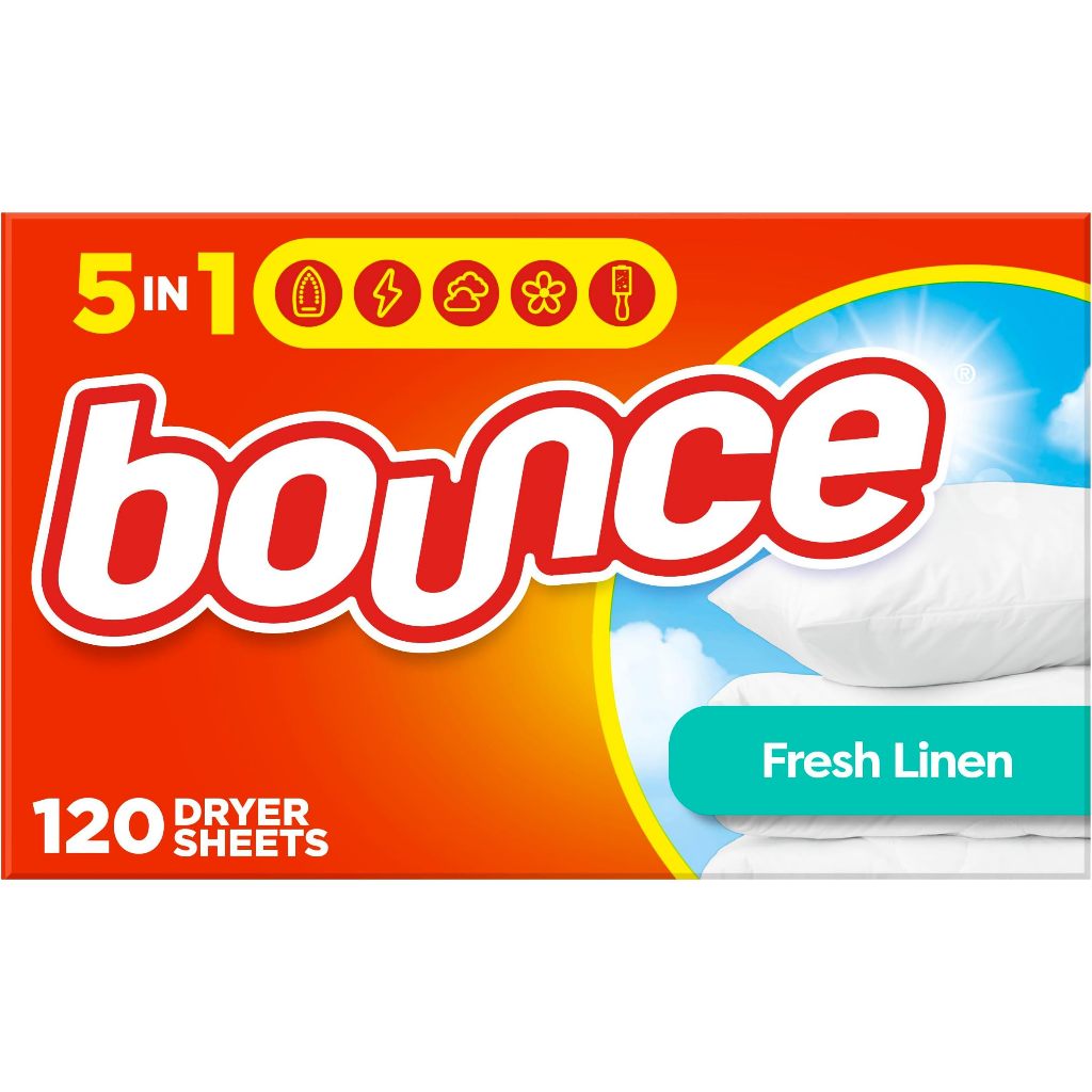 Bounce : แผ่นหอมปรับผ้านุ่ม Fresh Linen Dryer Sheet 240 loads