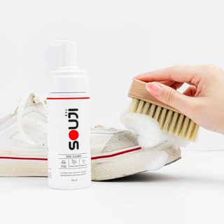 🔥 ส่งด่วน ⚡ ชุดน้ำยาซักรองเท้า SOUJI CLEANING ซื้อ 1 ได้ถึง 3 ใช้ง่าย บีบ ขัด เช็ด FREE ✅แปรง ✅ผ้า