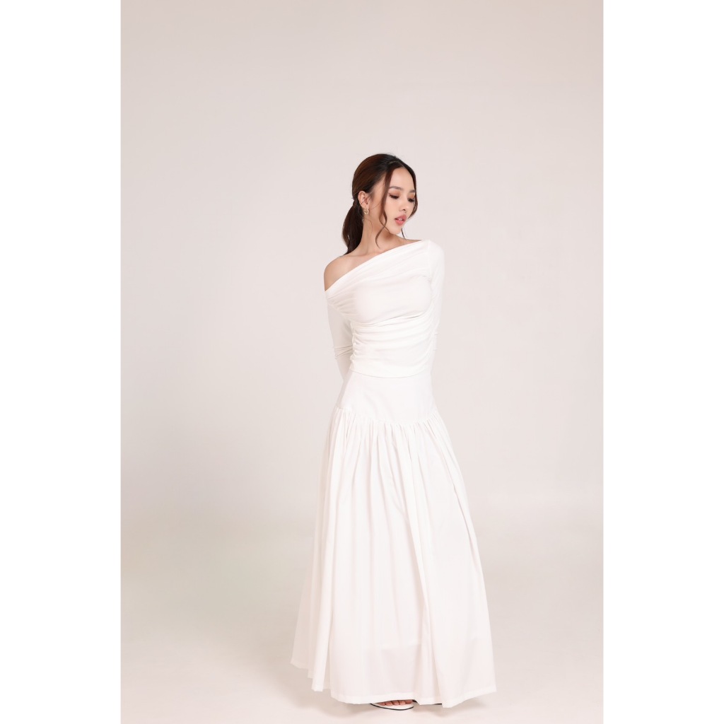 SEASON STUDIO - VOLUME SKIRT S01 / กระโปรงยาวมีซับในทั้งตัว