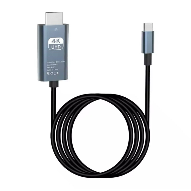 สาย USB C เป็น HDMI 4K อะลูมิเนียมชนิด-C TO HDMI รองรับ Thunderbolt 3 & 4สำหรับ iPhone 15 Series แมคiPad Pro Dell และ HP - รูปที่ 4