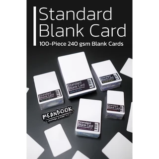 Standard Blank Card กระดาษการ์ดสำหรับออกแบบบอร์ดเกม + ซองใส่การ์ด by Meanbook การ์ดนามบัตร การ์ดเปล่า แฟลชการ์ด บัตรคำ