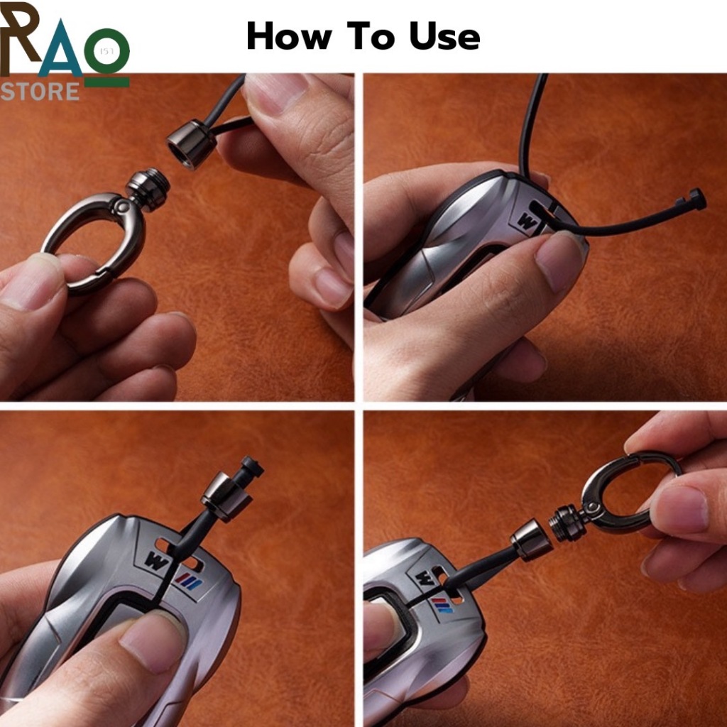 RAO Store พร้อมส่ง พวงกุญแจรถยนต์ วัสดุโลหะผสมสังกะสี ดีไซน์ทรงวงรี ตัวห้อยเป็นยางTPU คุณภาพดี ห้อยรีโมทรถยนต์ - รูปที่ 6