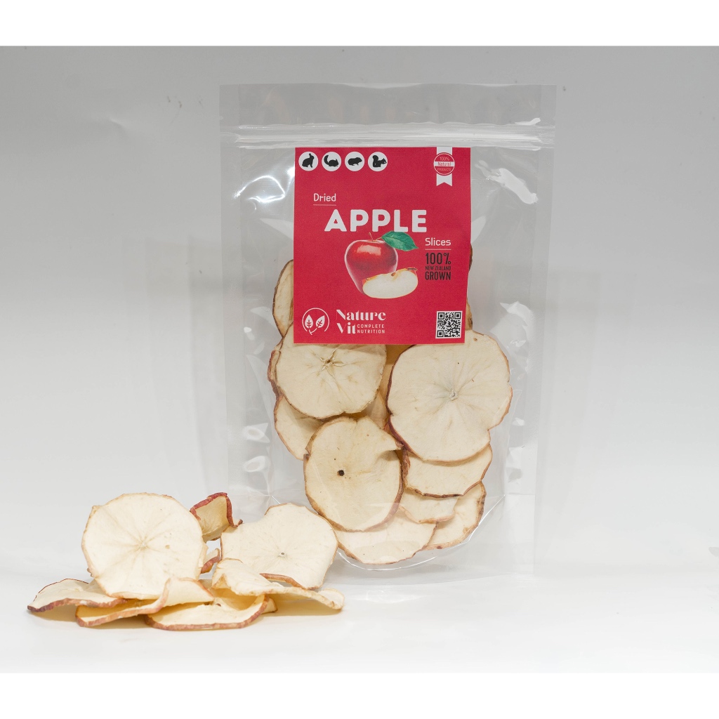 Apple Organic Dried แอปเปิ้ล อบแห้ง สำหรับสัตว์เล็ก ยี่ห้อ Somsa และ Naturevit