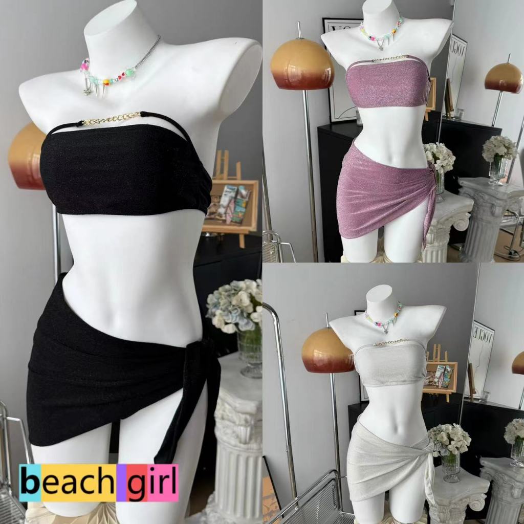 👙beachgirl👙ชุดบิกีนี่ เกาะอก สไตล์เซ็กซี่ ชุดว่ายน้ำ แฟชั่น รุ่นใหม่ #0352