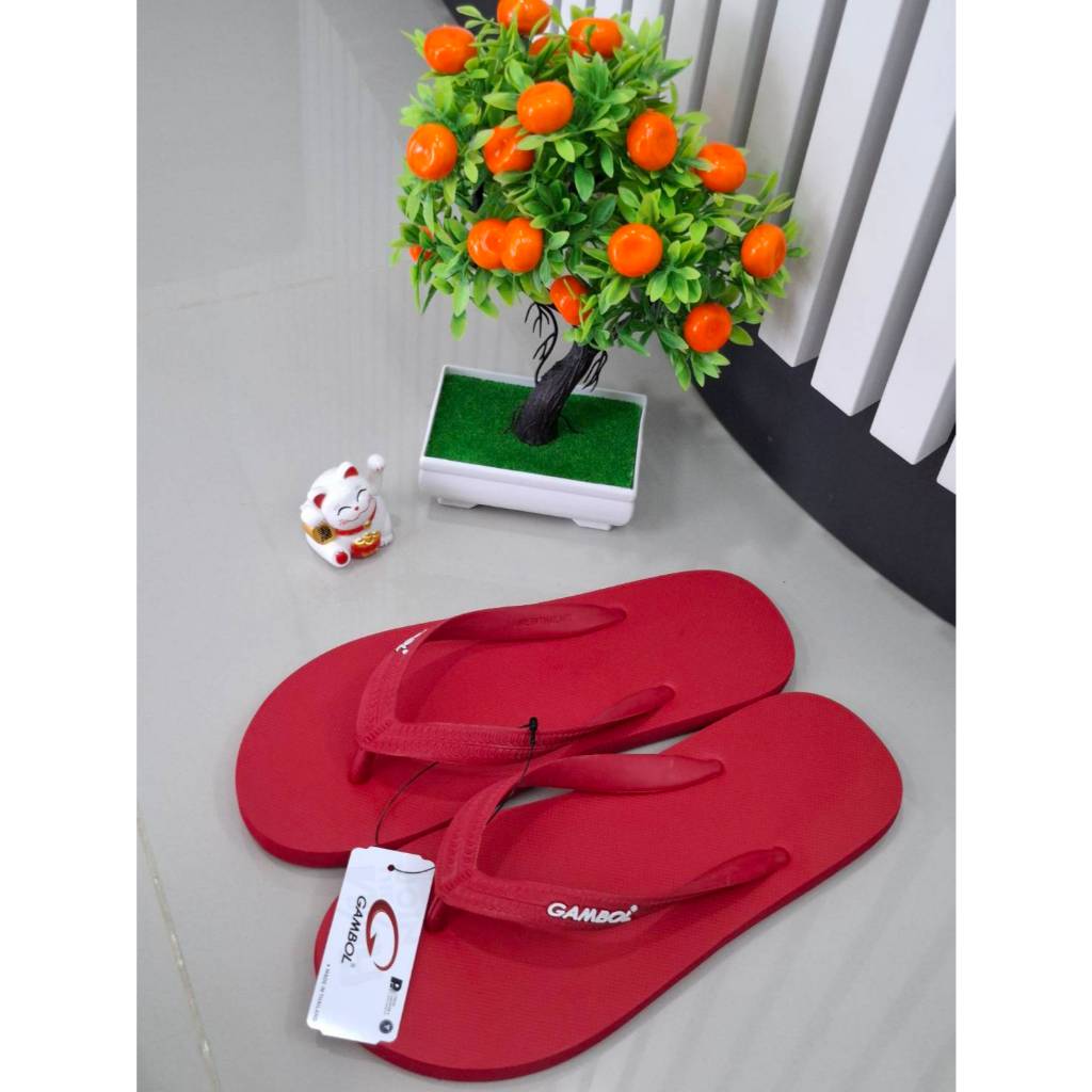 17 รองเท้าแตะแบบคีบ GAMBOL รุ่น 71052  สี แดง เหลือง น้ำเงิน ดำ เขียว กรม น้ำตาล  Size 9.5-11