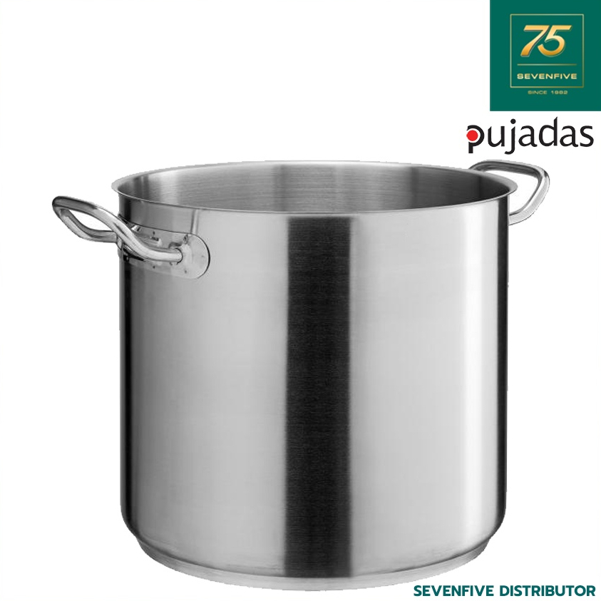 PUJADAS หม้อสแตนเลส หม้อมีหูจับ หม้อทรงสูง สแตนเลส 18/10 เครื่องครัวสแตนเลส เส้นผ่านศูนย์กลาง16-40ซม. PUJ1-218