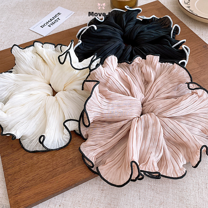 ในไทย-พร้อมส่ง✨ยางรัดผม ยางรัดผมหางม้า สีพื้น ย้อนยุคหวาน ละเอียดอ่อน สไตล์เกาหลี แฟชั่นสําหรับผู้หญิง ความยืดหยุ่นสูง-M