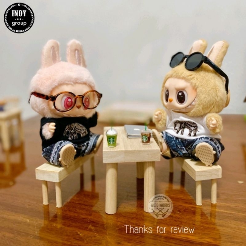 ชุดโต๊ะ พร้อมเก้าอี้จิ๋ว โต๊ะมินิ โต๊ะจิ๋ว โต๊ะโมเดล เฟอร์นิเจอร์บ้านตุ๊กตา