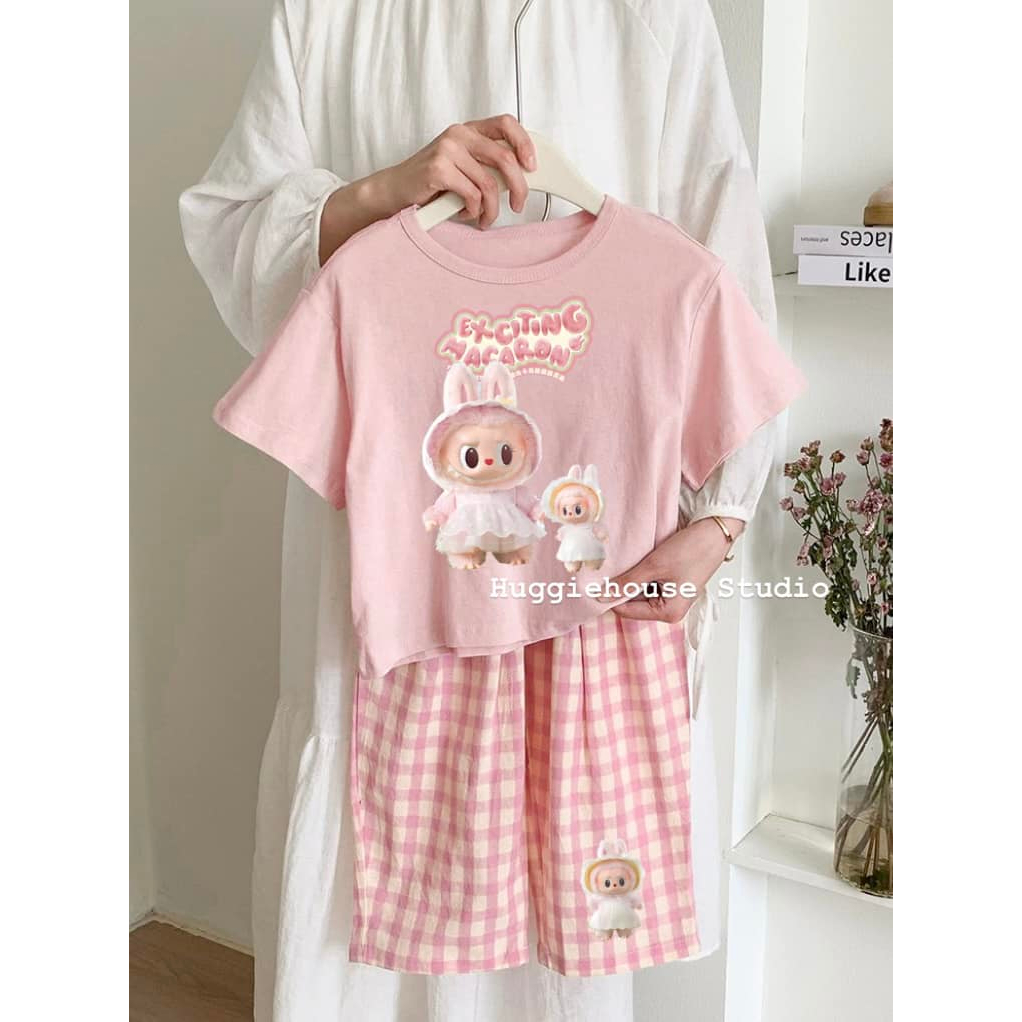 พร้อมส่ง ต03-ต06 ชุดสก็อตลาบูบู้ ลายกางเกงน่ารัก