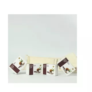 i natureCoconut Milk Soap X4 สบู่มะพร้าว & นมข้าว แพ็ค 4